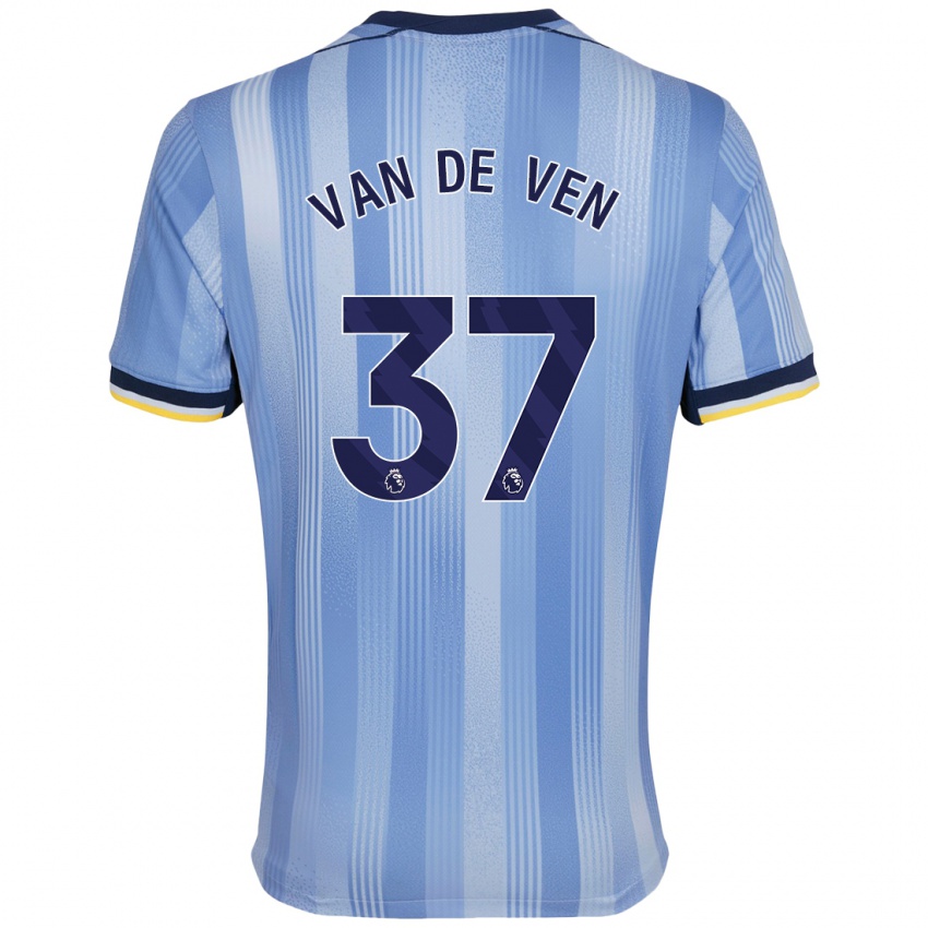 Criança Camisola Micky Van De Ven #37 Azul Claro Alternativa 2024/25 Camisa Brasil