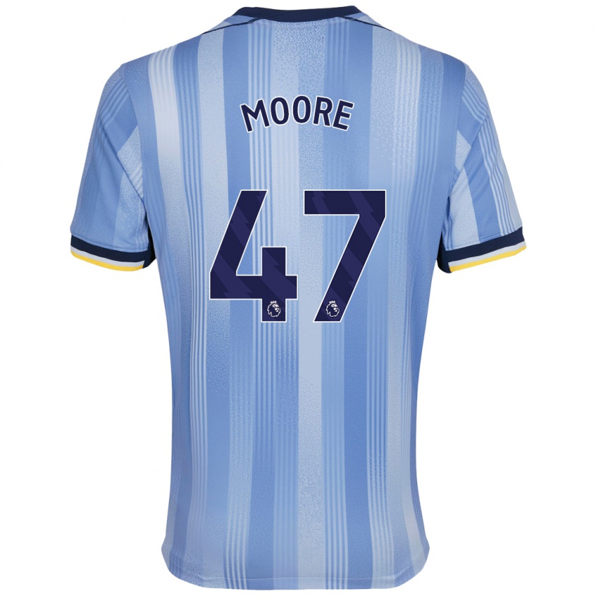 Criança Camisola Mikey Moore #47 Azul Claro Alternativa 2024/25 Camisa Brasil