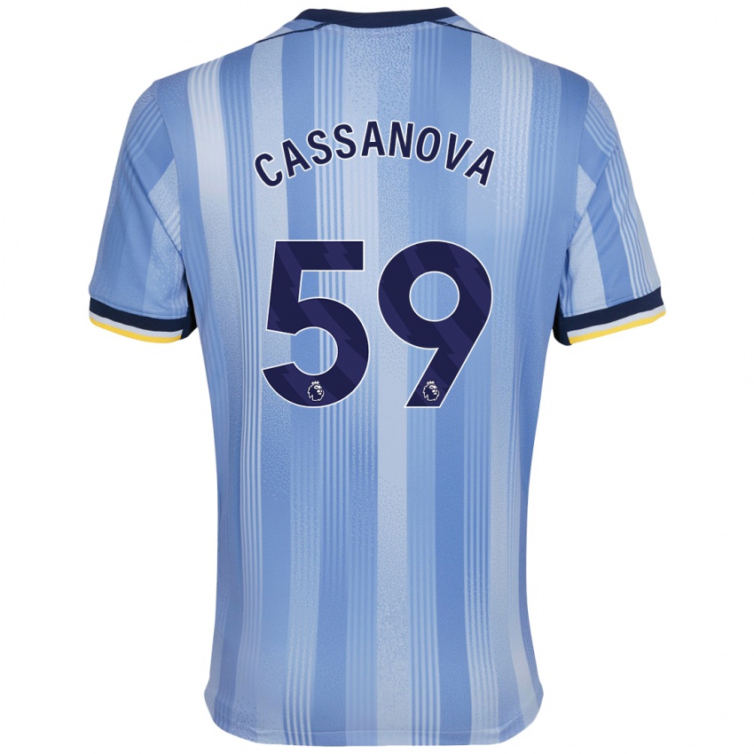 Criança Camisola Dante Cassanova #59 Azul Claro Alternativa 2024/25 Camisa Brasil