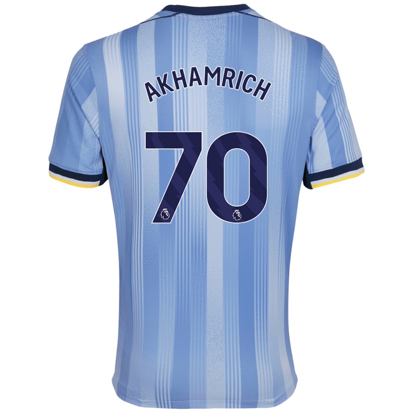 Criança Camisola Yusuf Akhamrich #70 Azul Claro Alternativa 2024/25 Camisa Brasil