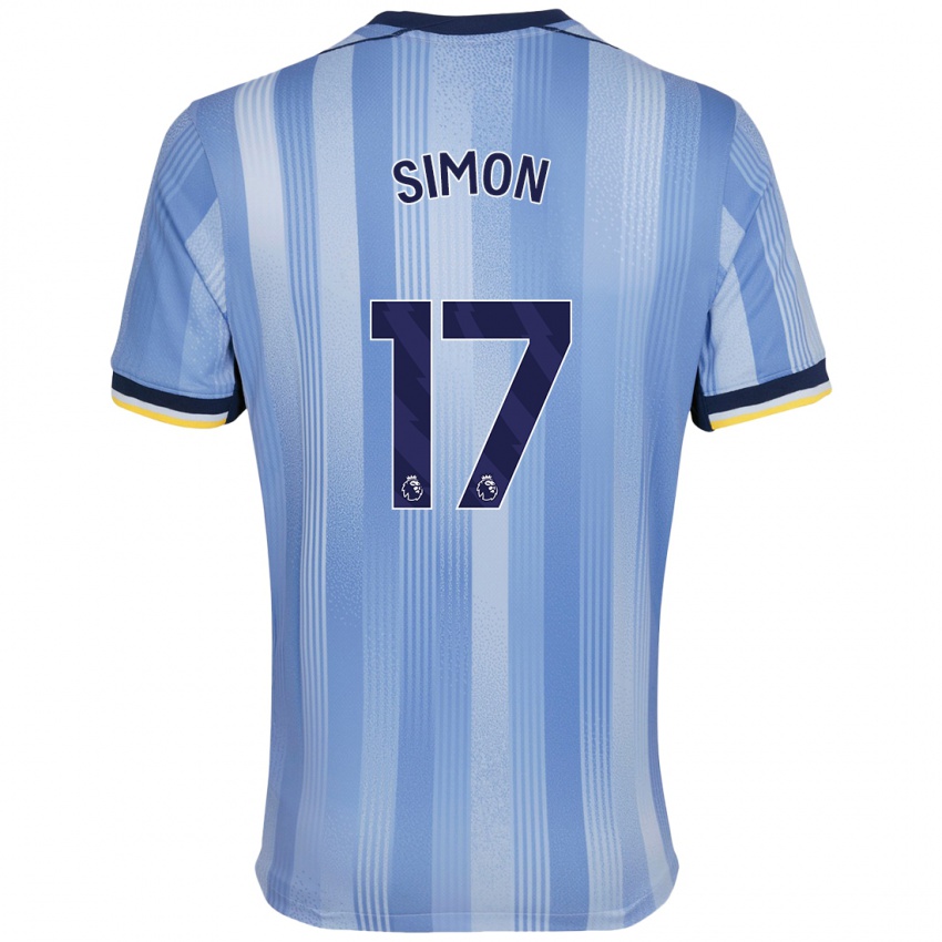 Criança Camisola Kyah Simon #17 Azul Claro Alternativa 2024/25 Camisa Brasil