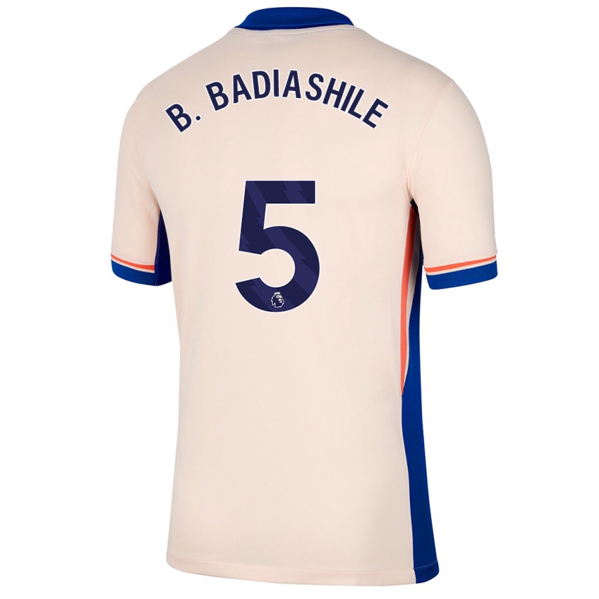 Criança Camisola Benoît Badiashile #5 Bege Leve Alternativa 2024/25 Camisa Brasil