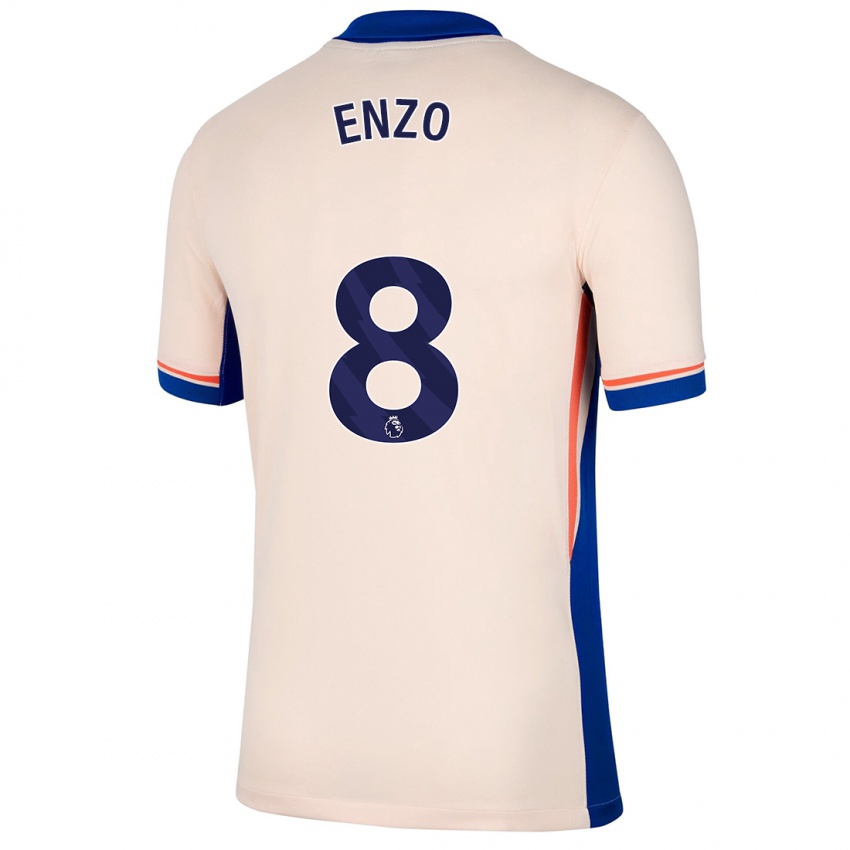 Criança Camisola Enzo Fernández #8 Bege Leve Alternativa 2024/25 Camisa Brasil