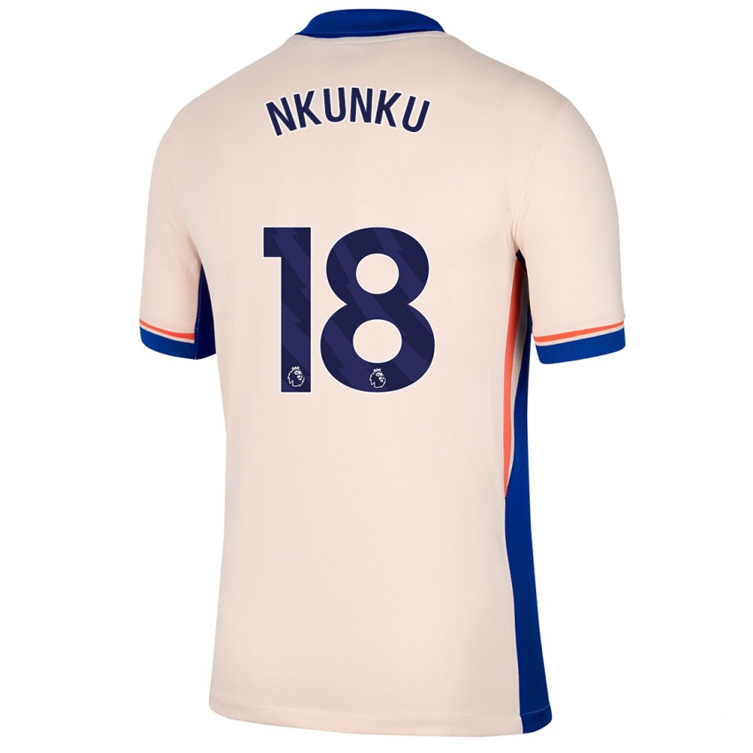 Criança Camisola Christopher Nkunku #18 Bege Leve Alternativa 2024/25 Camisa Brasil