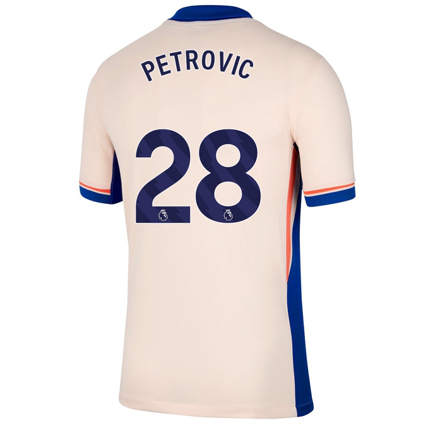 Criança Camisola Djordje Petrovic #28 Bege Leve Alternativa 2024/25 Camisa Brasil