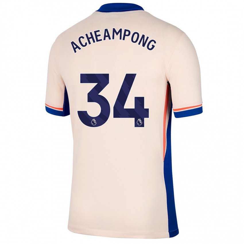 Criança Camisola Josh Acheampong #34 Bege Leve Alternativa 2024/25 Camisa Brasil