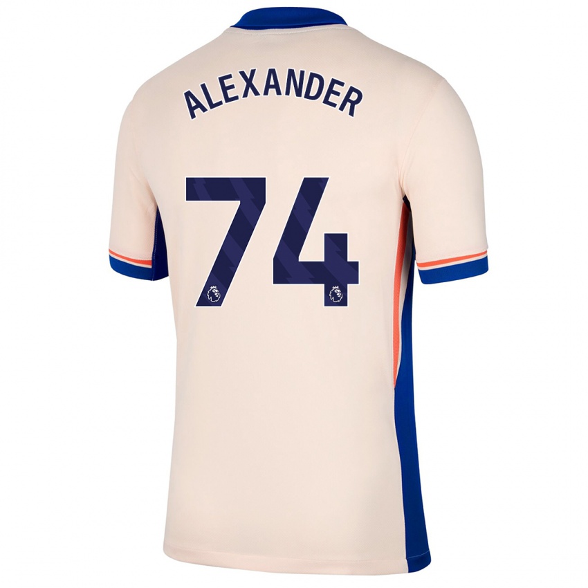 Criança Camisola Reiss Alexander Russell-Denny #74 Bege Leve Alternativa 2024/25 Camisa Brasil