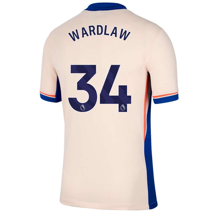 Criança Camisola Charlotte Wardlaw #34 Bege Leve Alternativa 2024/25 Camisa Brasil