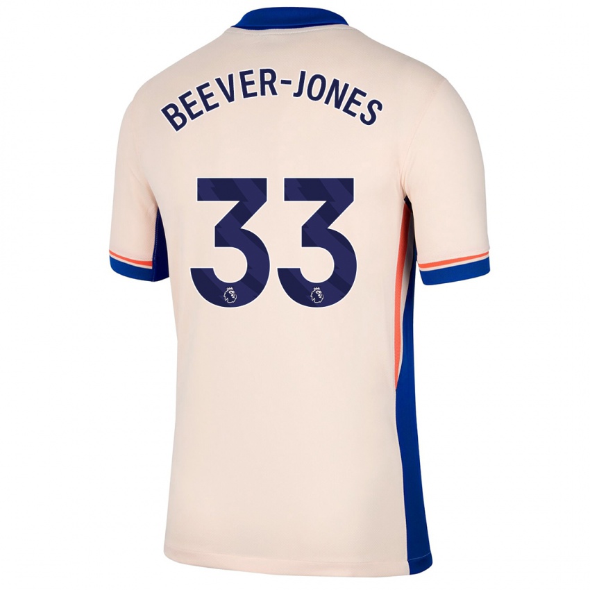 Criança Camisola Aggie Beever-Jones #33 Bege Leve Alternativa 2024/25 Camisa Brasil