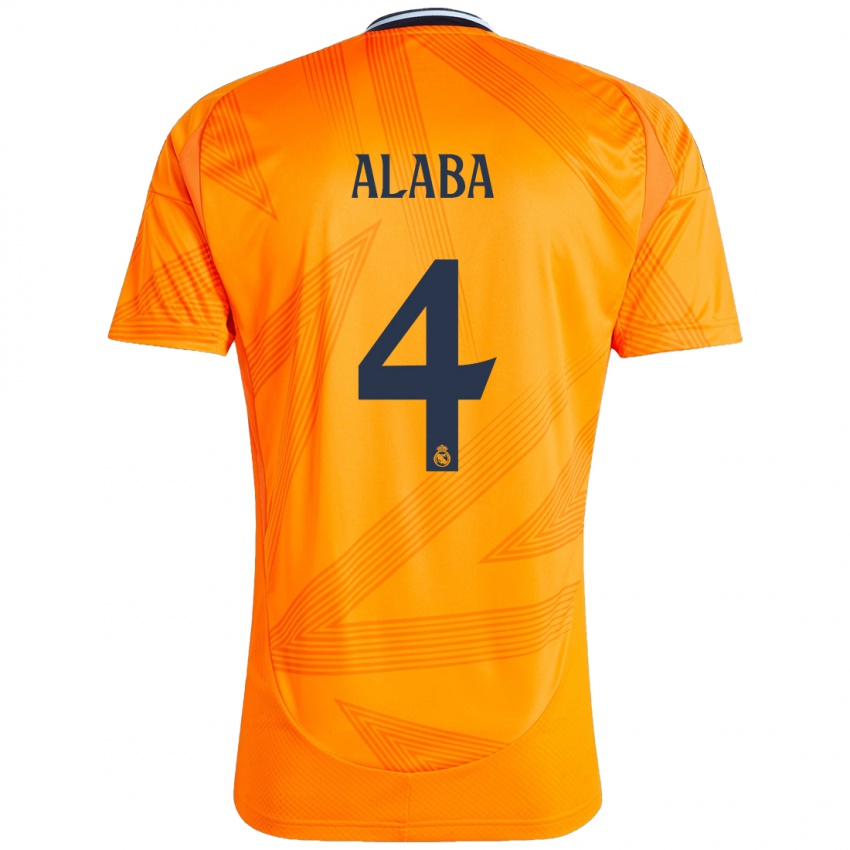 Criança Camisola David Alaba #4 Laranja Alternativa 2024/25 Camisa Brasil