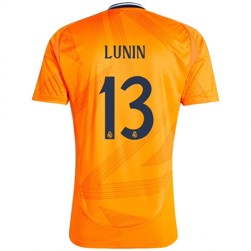 Criança Camisola Andriy Lunin #13 Laranja Alternativa 2024/25 Camisa Brasil