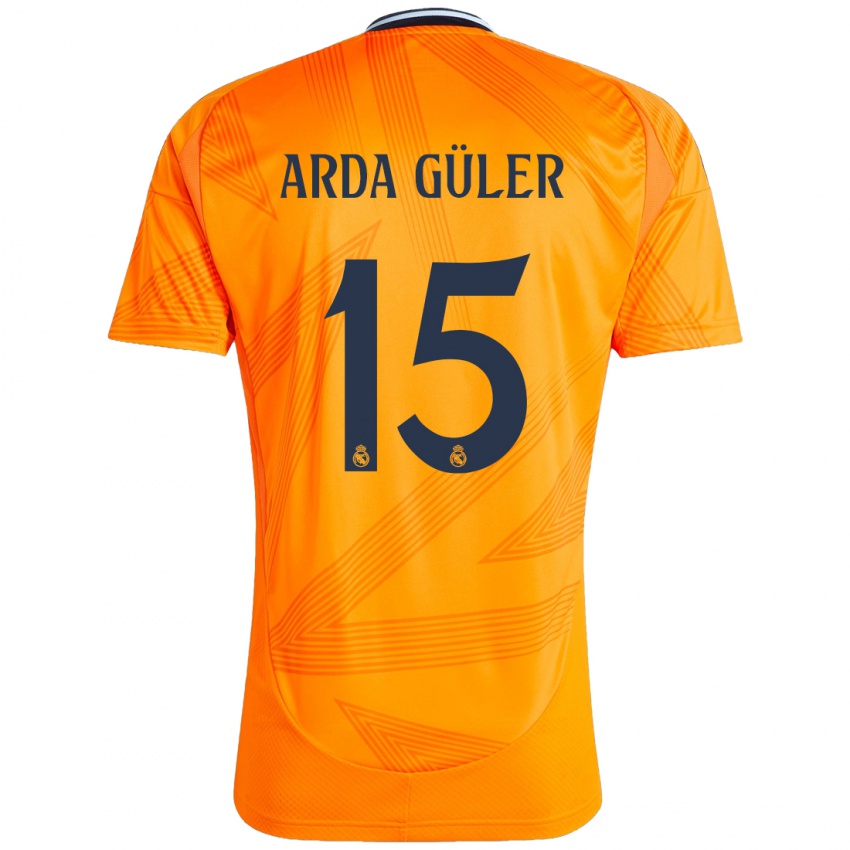 Criança Camisola Arda Güler #15 Laranja Alternativa 2024/25 Camisa Brasil