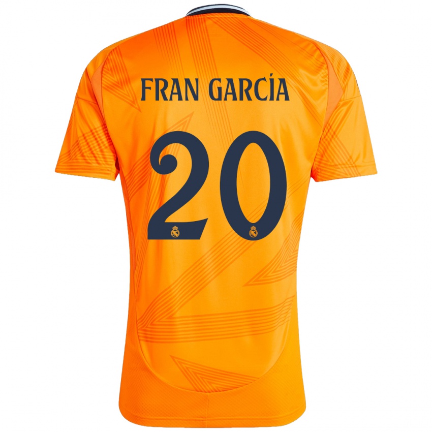 Criança Camisola Fran García #20 Laranja Alternativa 2024/25 Camisa Brasil