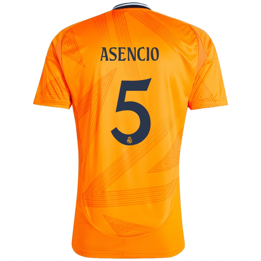 Criança Camisola Raul Asencio #5 Laranja Alternativa 2024/25 Camisa Brasil