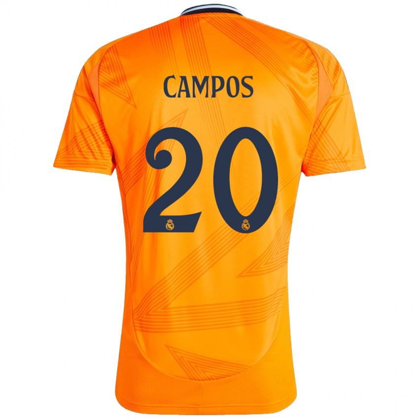 Criança Camisola Andrés Campos #20 Laranja Alternativa 2024/25 Camisa Brasil