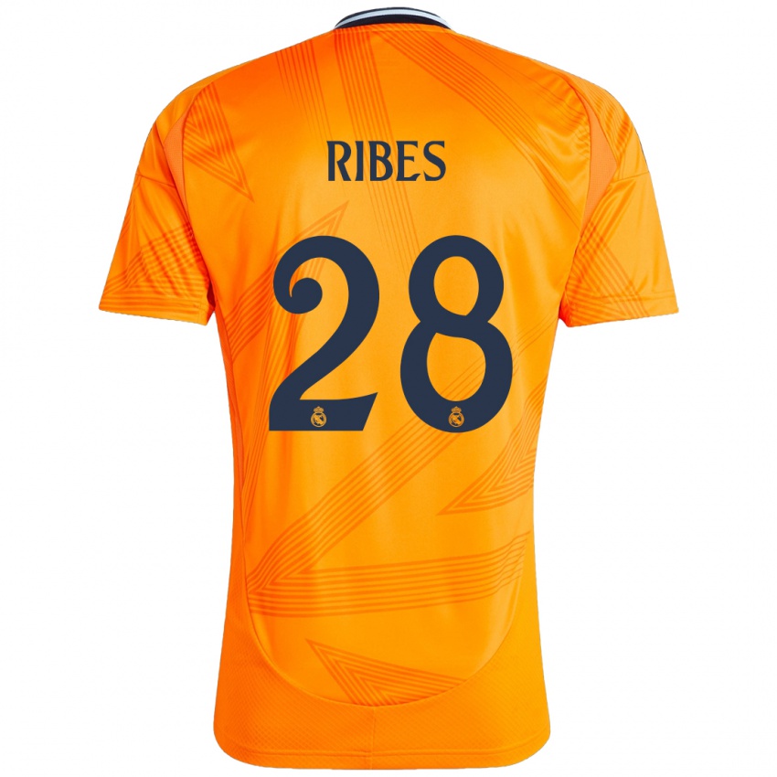 Criança Camisola Kike Ribes #28 Laranja Alternativa 2024/25 Camisa Brasil