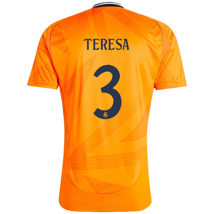 Criança Camisola Teresa Abelleira #3 Laranja Alternativa 2024/25 Camisa Brasil