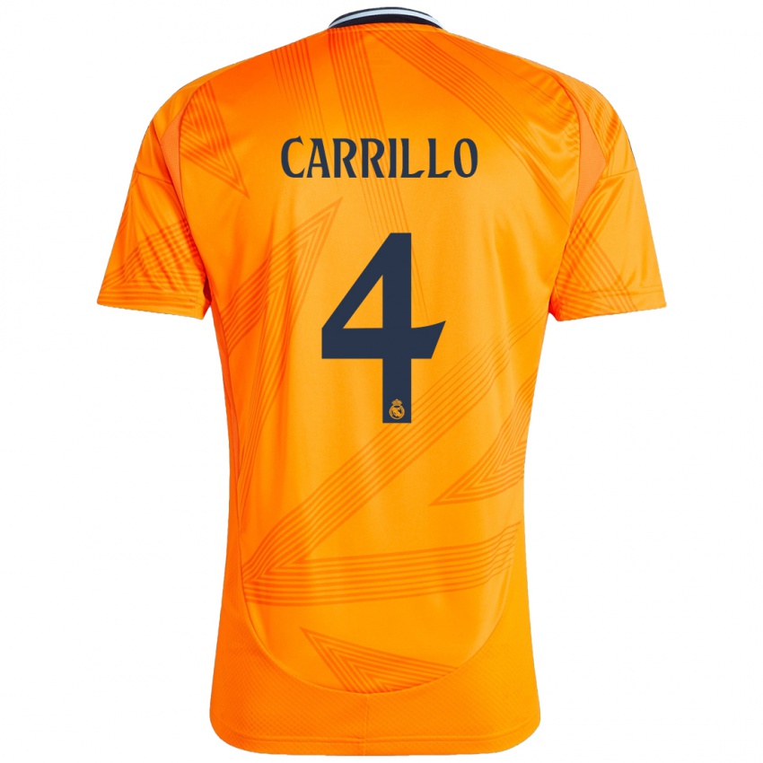 Criança Camisola Alvaro Carrillo #4 Laranja Alternativa 2024/25 Camisa Brasil