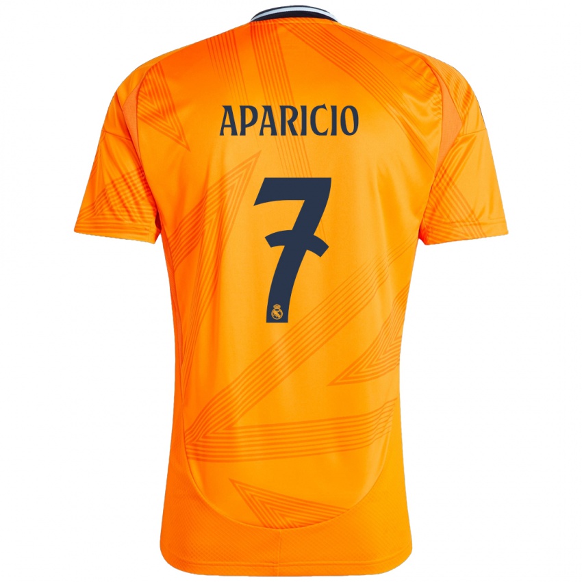 Criança Camisola Esteban Aparicio #7 Laranja Alternativa 2024/25 Camisa Brasil