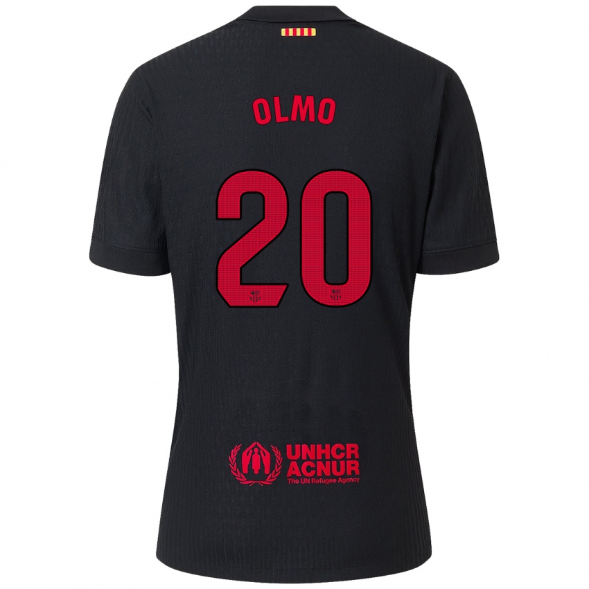 Criança Camisola Dani Olmo #20 Vermelho Preto Alternativa 2024/25 Camisa Brasil