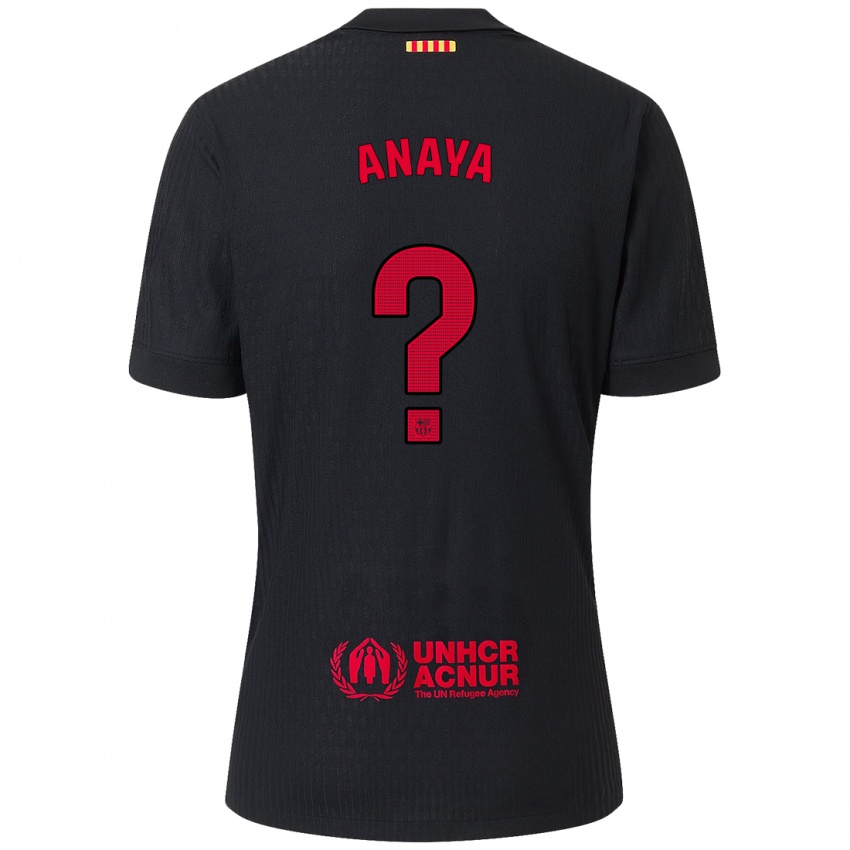 Criança Camisola Joan Anaya #0 Vermelho Preto Alternativa 2024/25 Camisa Brasil