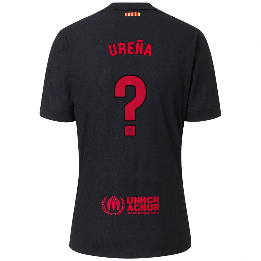 Criança Camisola Óscar Ureña #0 Vermelho Preto Alternativa 2024/25 Camisa Brasil