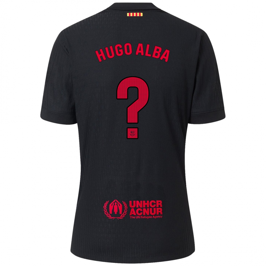 Criança Camisola Hugo Alba #0 Vermelho Preto Alternativa 2024/25 Camisa Brasil