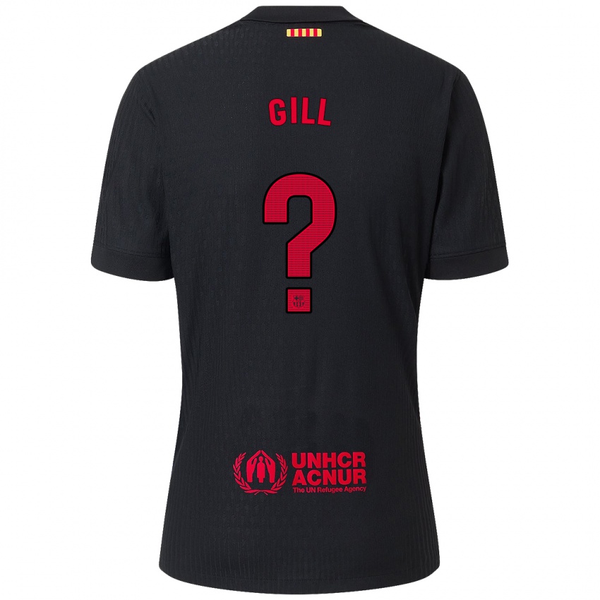 Criança Camisola Adrian Gill #0 Vermelho Preto Alternativa 2024/25 Camisa Brasil