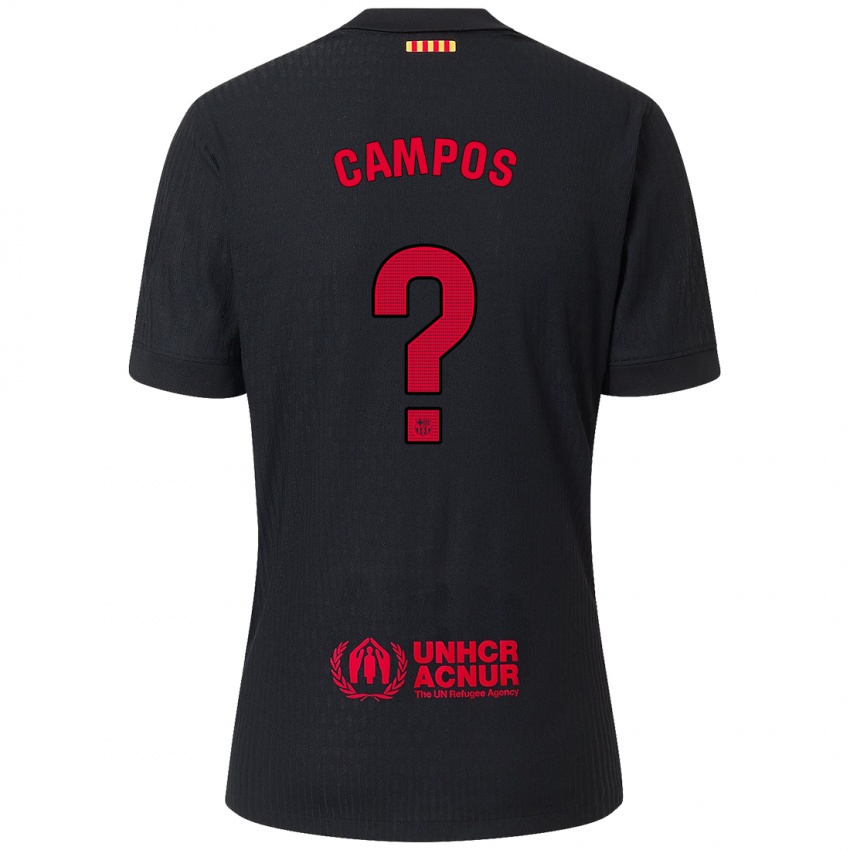 Criança Camisola Alex Campos #0 Vermelho Preto Alternativa 2024/25 Camisa Brasil