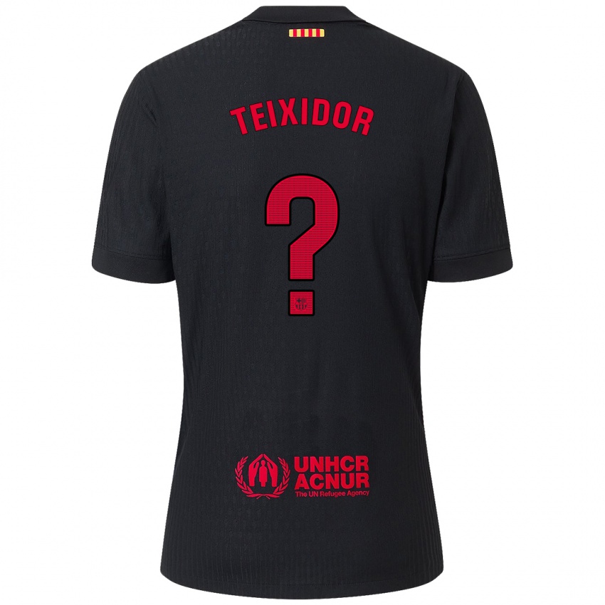 Criança Camisola Nil Teixidor #0 Vermelho Preto Alternativa 2024/25 Camisa Brasil