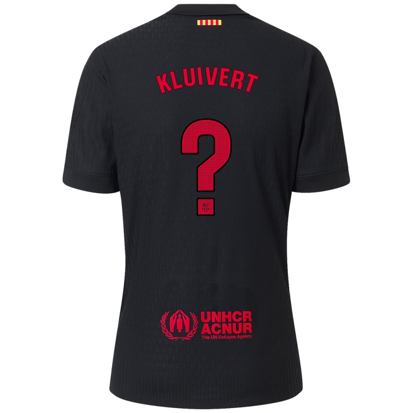 Criança Camisola Shane Kluivert #0 Vermelho Preto Alternativa 2024/25 Camisa Brasil