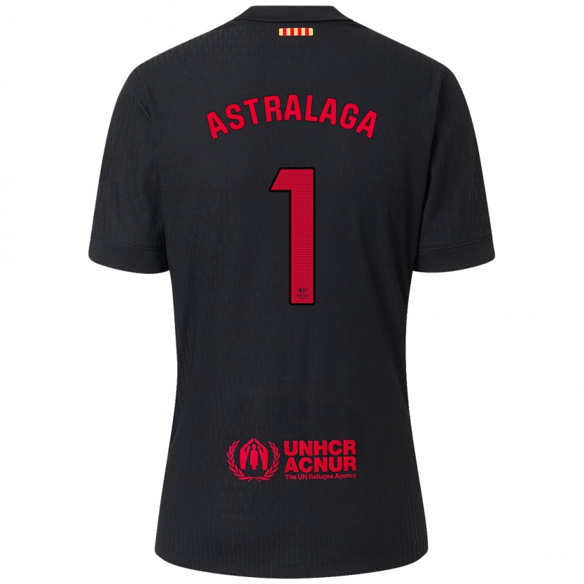 Criança Camisola Ander Astralaga #1 Vermelho Preto Alternativa 2024/25 Camisa Brasil