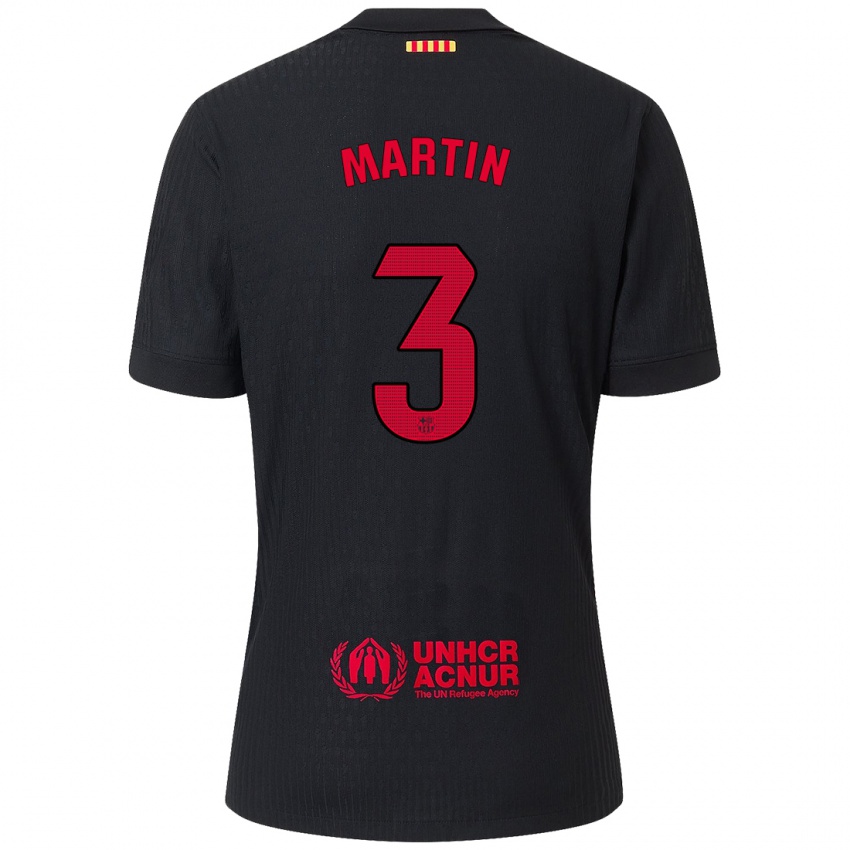 Criança Camisola Gerard Martin #3 Vermelho Preto Alternativa 2024/25 Camisa Brasil