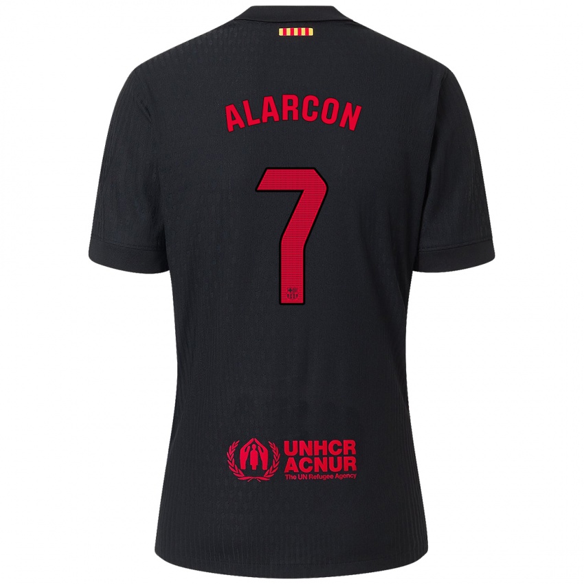 Criança Camisola Angel Alarcon #7 Vermelho Preto Alternativa 2024/25 Camisa Brasil