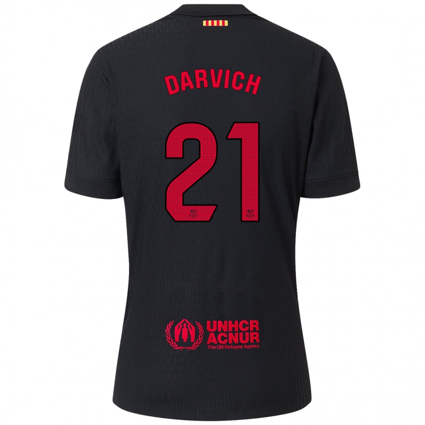 Criança Camisola Noah Darvich #21 Vermelho Preto Alternativa 2024/25 Camisa Brasil