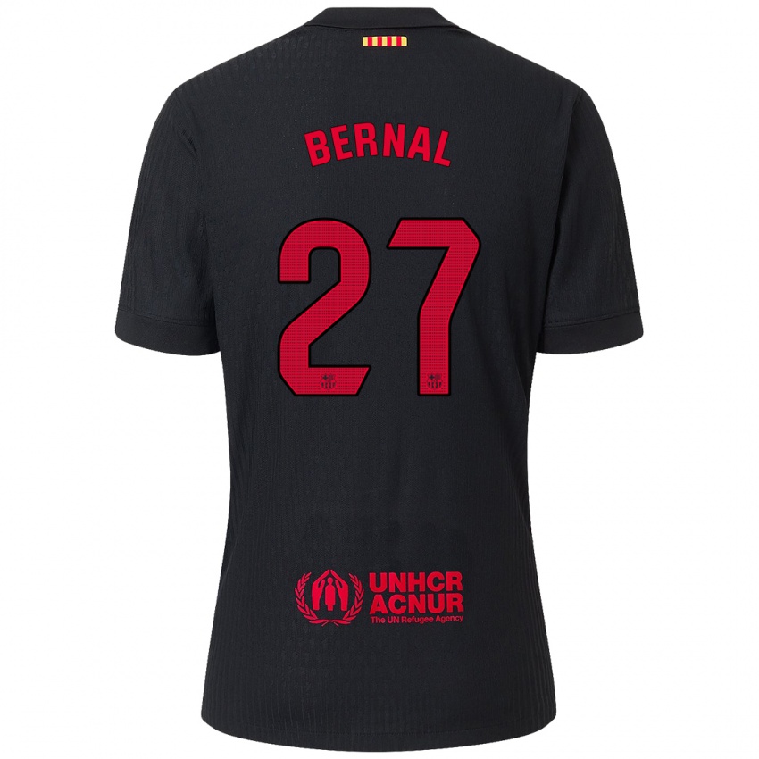 Criança Camisola Marc Bernal #27 Vermelho Preto Alternativa 2024/25 Camisa Brasil