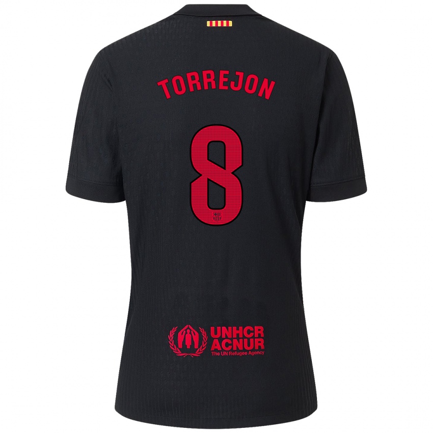 Criança Camisola Marta Torrejón #8 Vermelho Preto Alternativa 2024/25 Camisa Brasil