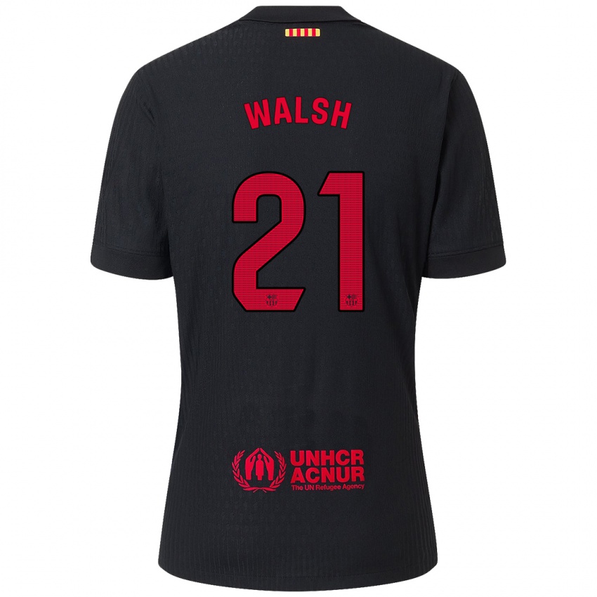 Criança Camisola Keira Walsh #21 Vermelho Preto Alternativa 2024/25 Camisa Brasil