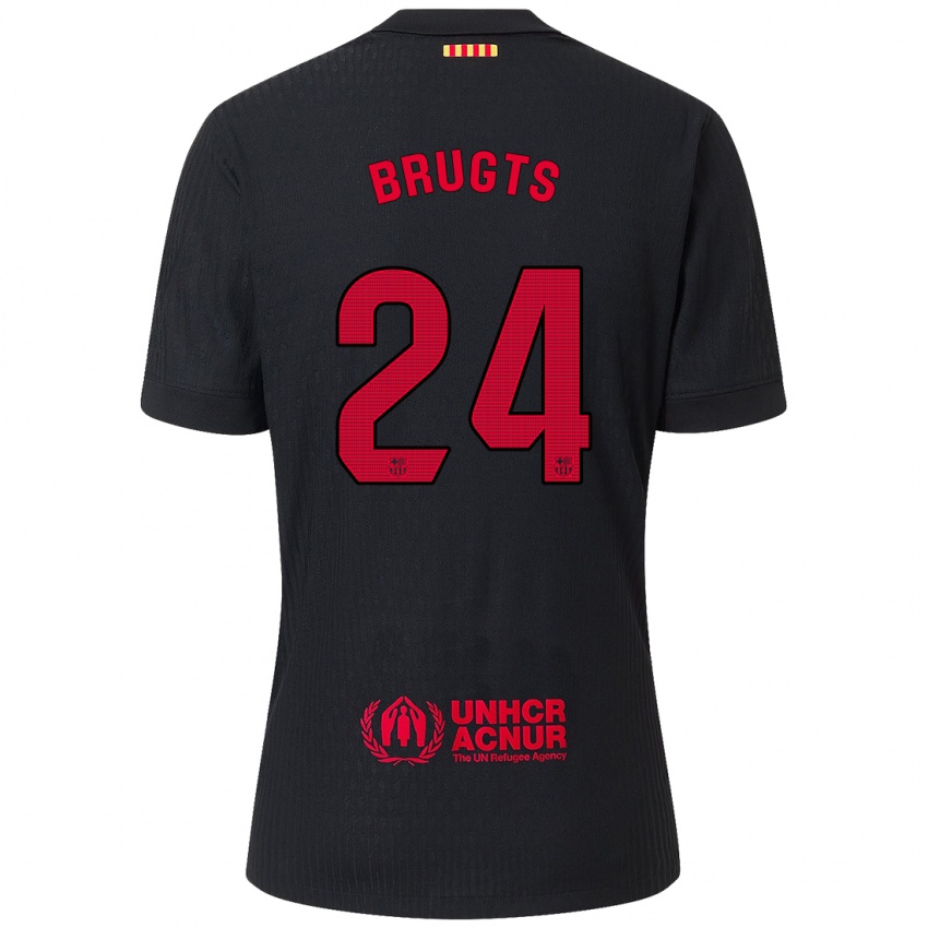 Criança Camisola Esmee Brugts #24 Vermelho Preto Alternativa 2024/25 Camisa Brasil