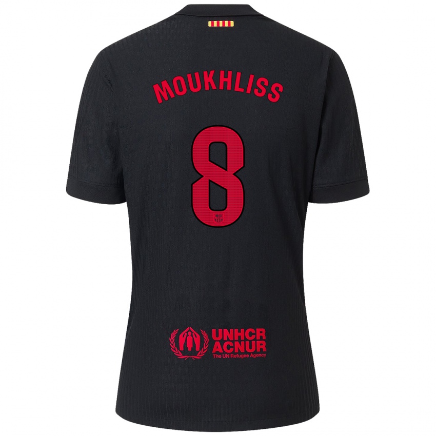 Criança Camisola Moha Moukhliss #8 Vermelho Preto Alternativa 2024/25 Camisa Brasil