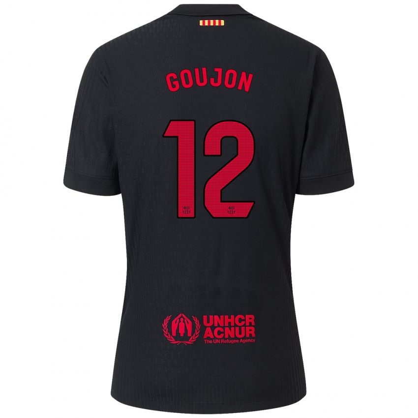 Criança Camisola Iker Goujón #12 Vermelho Preto Alternativa 2024/25 Camisa Brasil