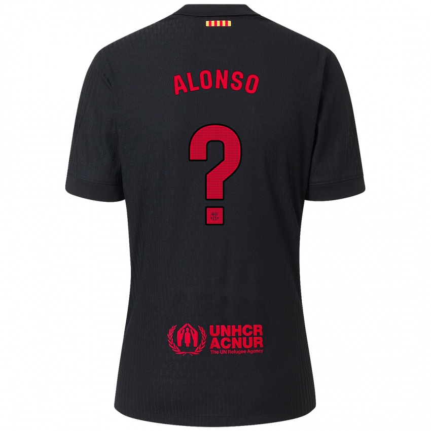 Criança Camisola Aáron Alonso #0 Vermelho Preto Alternativa 2024/25 Camisa Brasil