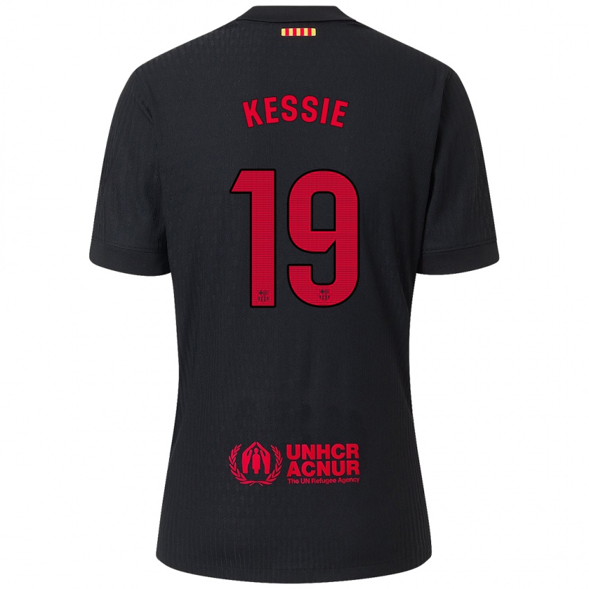 Criança Camisola Franck Kessie #19 Vermelho Preto Alternativa 2024/25 Camisa Brasil