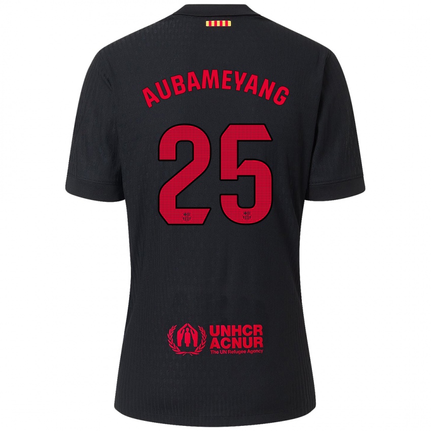 Criança Camisola Pierre Emerick Aubameyang #25 Vermelho Preto Alternativa 2024/25 Camisa Brasil