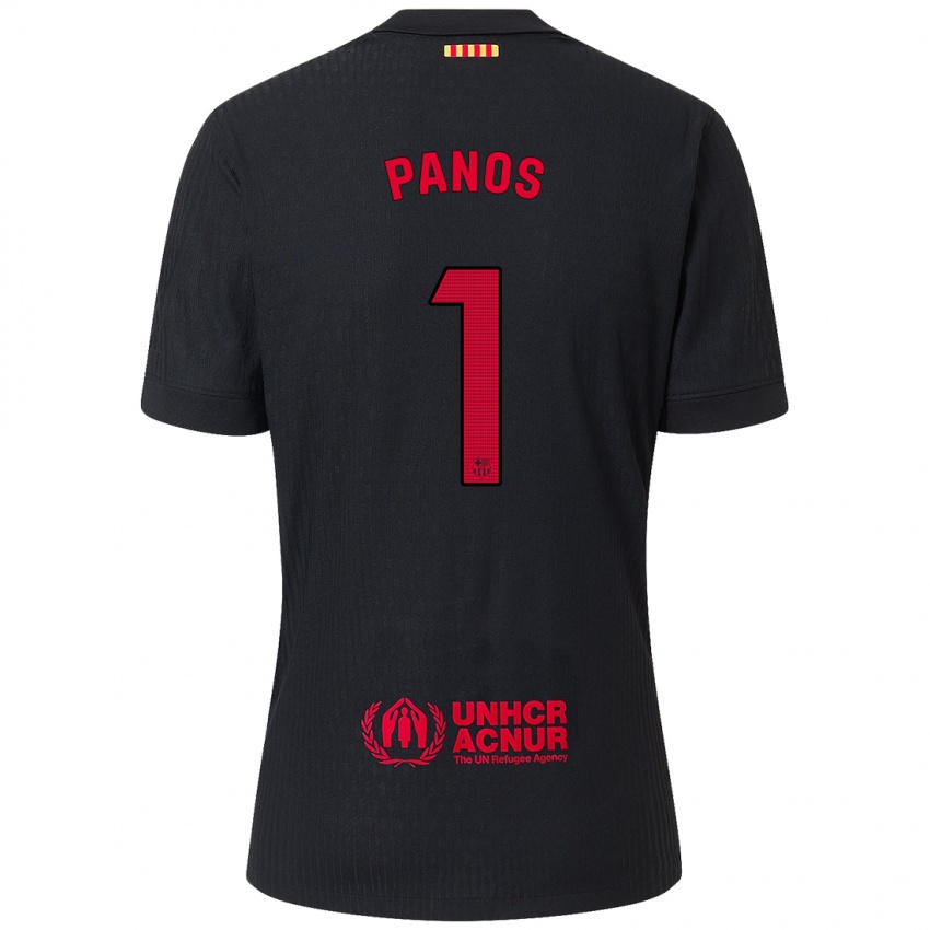 Criança Camisola Sandra Panos #1 Vermelho Preto Alternativa 2024/25 Camisa Brasil