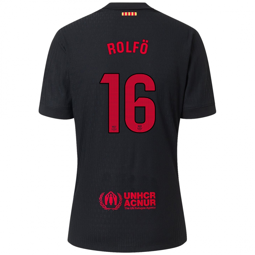 Criança Camisola Fridolina Rolfo #16 Vermelho Preto Alternativa 2024/25 Camisa Brasil