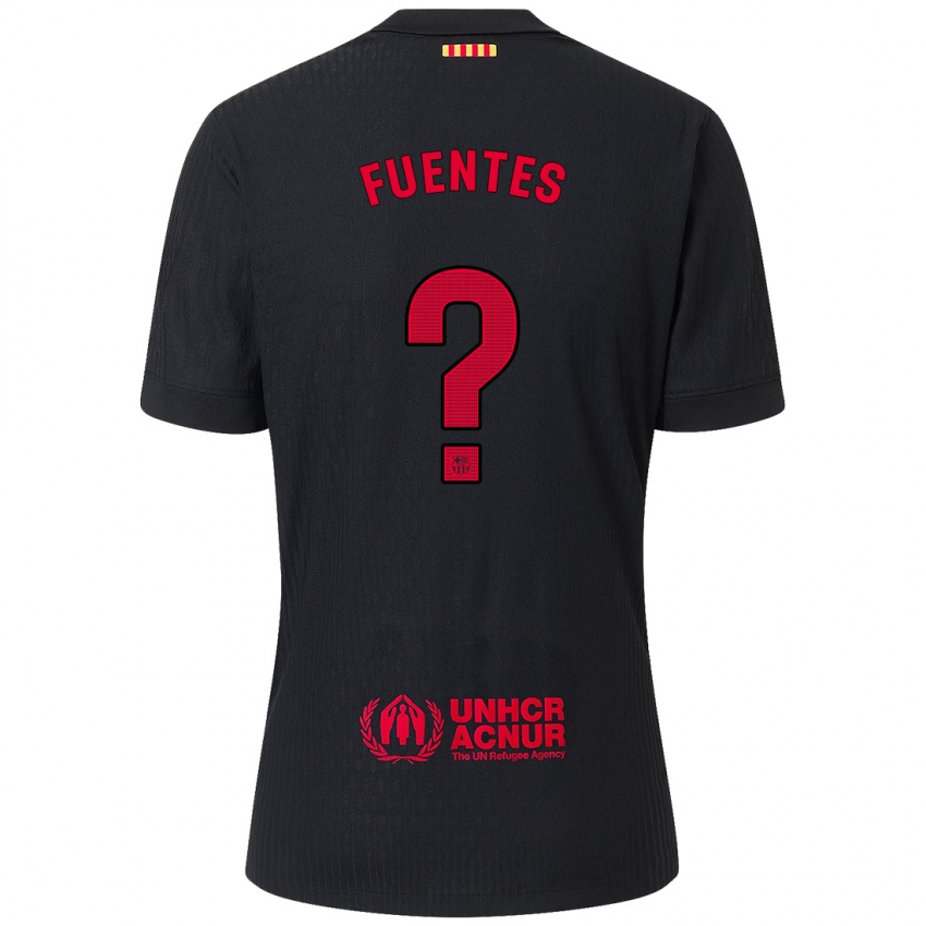 Criança Camisola Juan David Fuentes #0 Vermelho Preto Alternativa 2024/25 Camisa Brasil