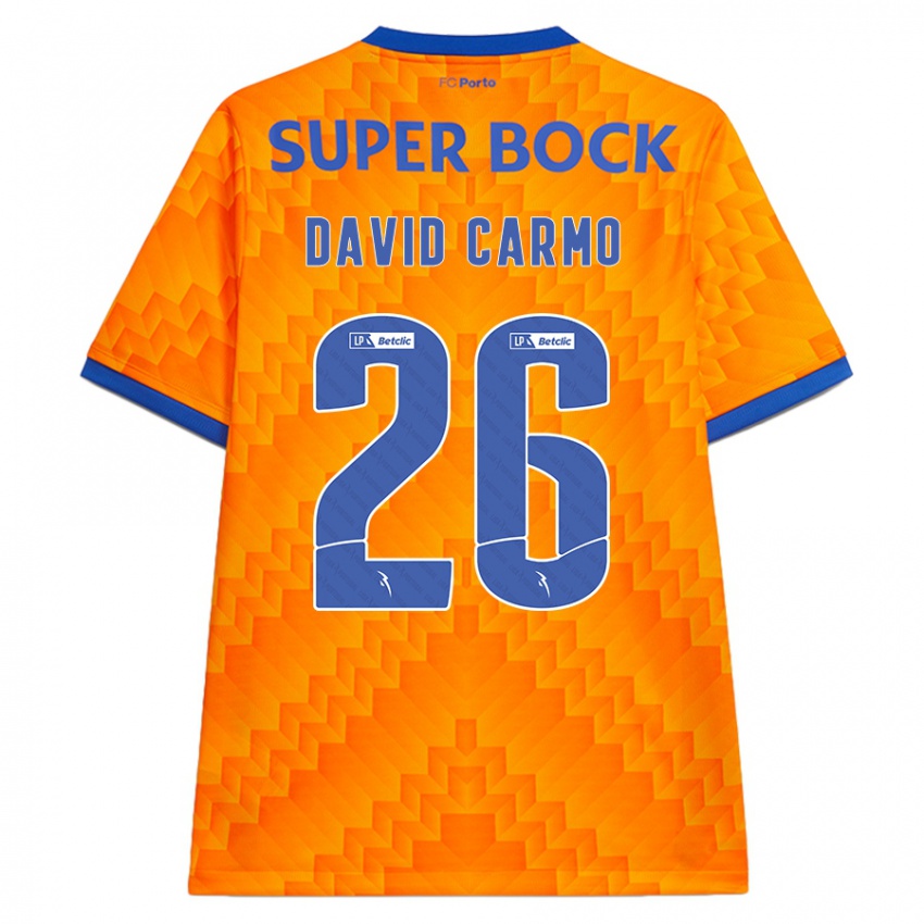 Criança Camisola David Carmo #26 Laranja Alternativa 2024/25 Camisa Brasil