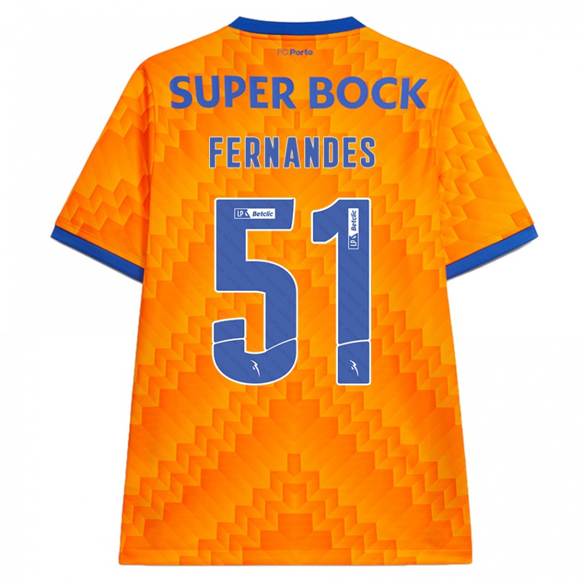 Criança Camisola Diogo Fernandes #51 Laranja Alternativa 2024/25 Camisa Brasil