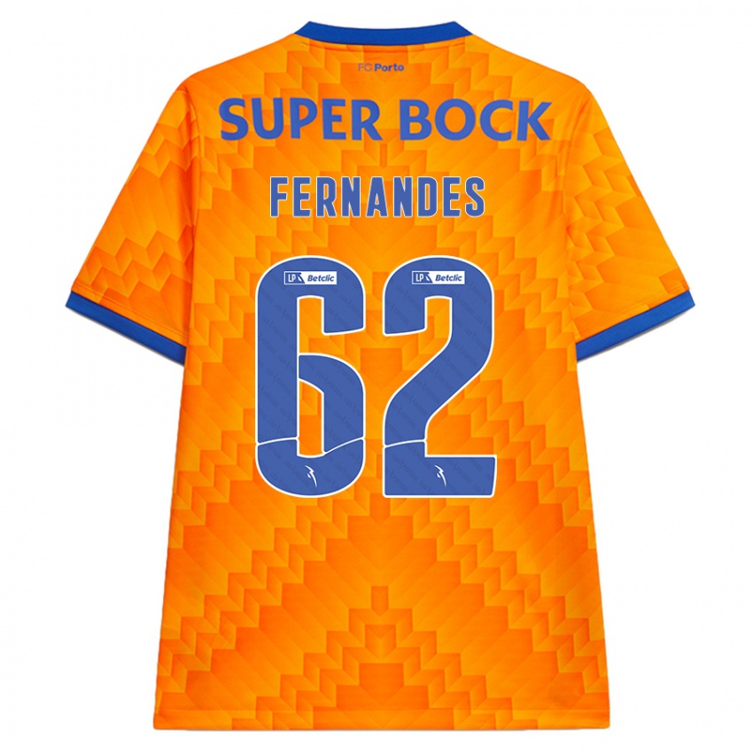 Criança Camisola Rodrigo Fernandes #62 Laranja Alternativa 2024/25 Camisa Brasil